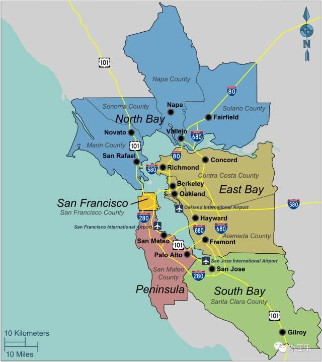 旧金山地理位置图片